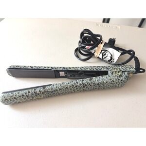 Fahrenheit Hair Straightener 1.25" Green Grey Snakeskin Ceramic Flat Iron